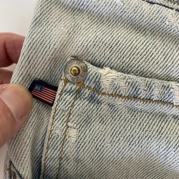 Vintage Ralph Lauren Polo Jeans Co Wide Leg Y2K Skate Thrashed 36x26 loose fit - Picture 7 of 13